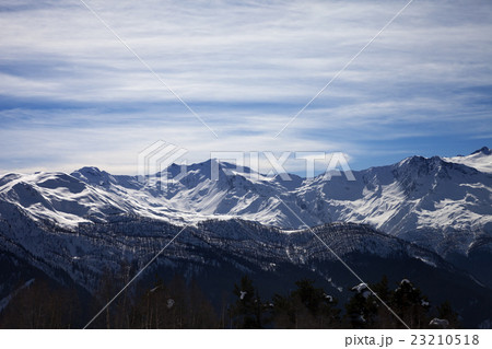 Sunlight snowy mountains in nice evening Sunlight snowy mountains in nice evening 23210518