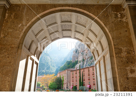 View from the entrance of Montserrat monastery 23211391