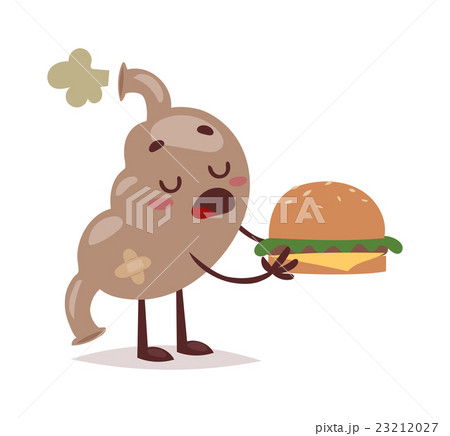 Fast food stomach vector illustration. 23212027