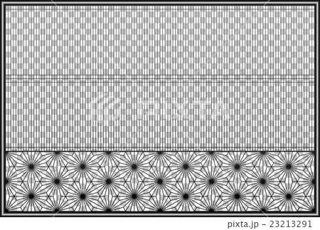 和風背景 千本格子 八重麻のイラスト素材