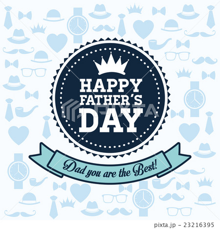 Happy Fathers day design. vintage icon. Colorful 23216395