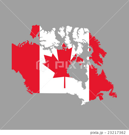 Canadas County design. Maple leaf icon. Map icon 23217362