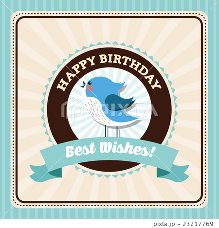 Happy Birthday design. bird icon. Colorfull 23217769