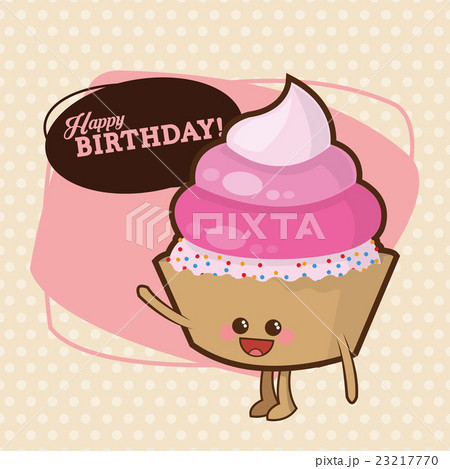 Happy Birthday design. cupcake icon. Colorfull 23217770