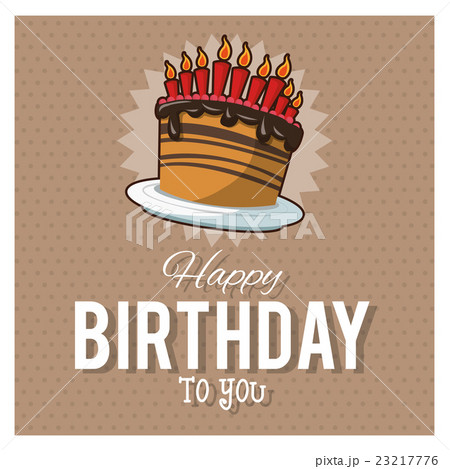 Happy Birthday design. cake icon. Colorfull 23217776