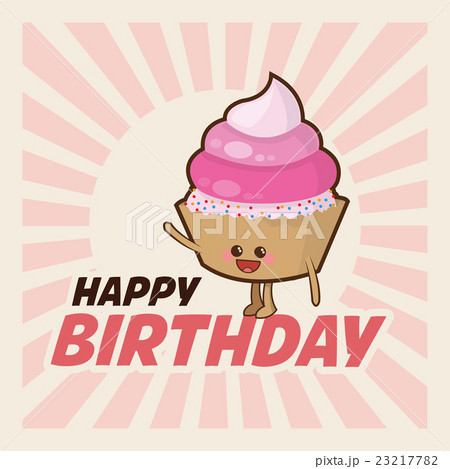 Happy Birthday design. cupcake icon. Colorfull 23217782