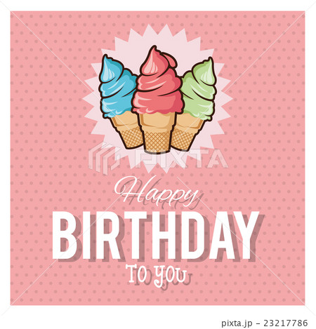 Happy Birthday design. ice cream icon. Colorfull 23217786