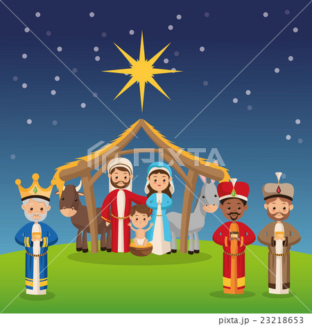 Manger icon. Merry Christmas design. Vector 23218653
