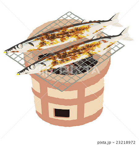 七輪で焼いた秋刀魚 七輪で焼いた秋刀魚 23218972
