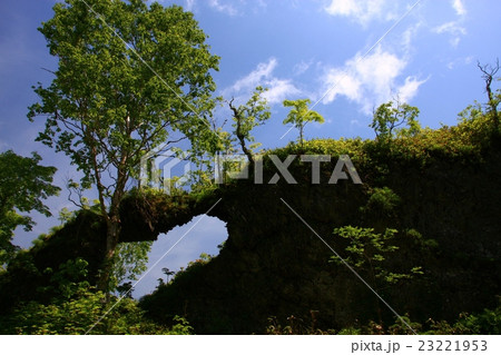 昆布岳登山道めがね岩 23221953