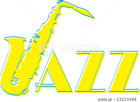 サックス＿jazz_シルエット 23223498