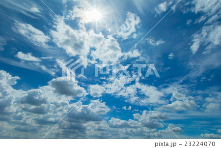 Blue sky and clouds. Peaceful sky and cloud. Blue sky and clouds. Peaceful sky and cloud. 23224070