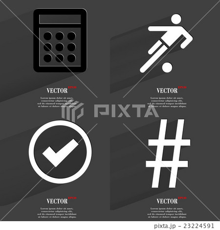 Set of icons. Collection symbols. Modern Flat web 23224591
