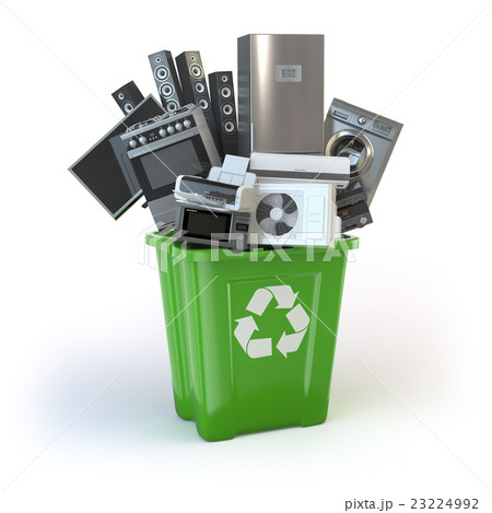 Old kitchen appliances in the rubbish bin 23224992