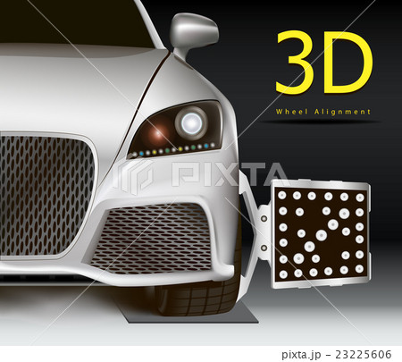 3D wheel alignment background 23225606