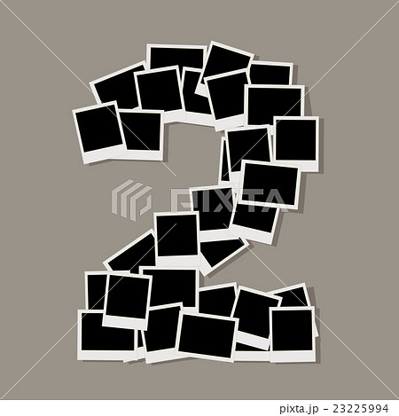 Number two made from photo frames, insert your Number two made from photo frames, insert your 23225994