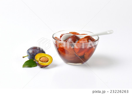 Bowl of plum compote 23226263