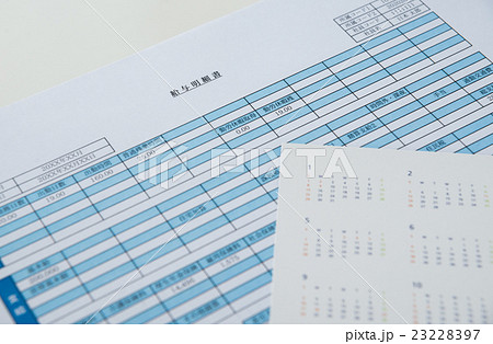 給与明細書 月給 サラリー 給料 賃金 給与明細書 月給 サラリー 給料 賃金 23228397