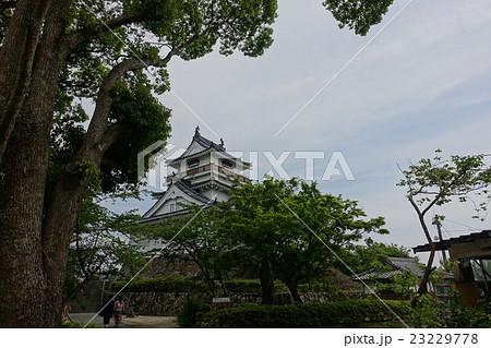 杵築城に向かって歩く和服姿の二人の後姿。大分県杵築市。2016年5月2日 杵築城に向かって歩く和服姿の二人の後姿。大分県杵築市。2016年5月2日 23229778