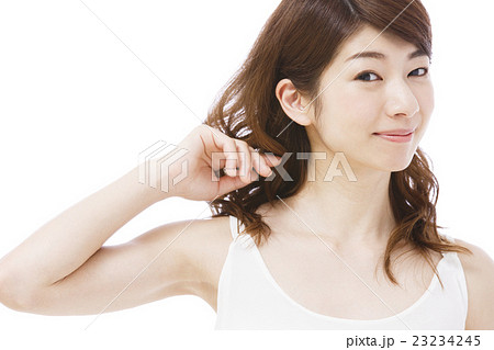 ビューティー　女性　スキンケア　ヘアケア　ビューティ　若い女性　美容　ボディケア 23234245