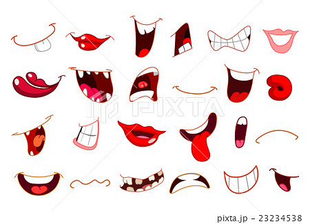 Cartoon Mouths Stock Illustration