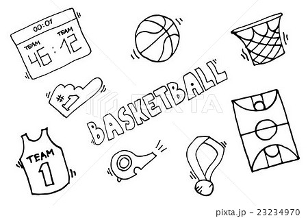 Basketball Vector Elementsのイラスト素材