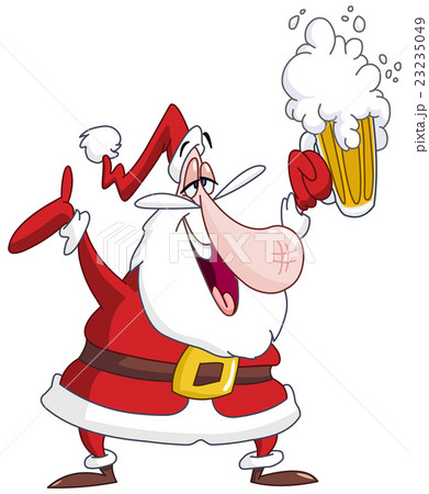 Drunk Santa Clausのイラスト素材