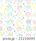 seamless pattern of multicolored spirals and dots  23239095