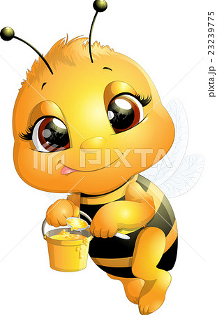bee on a white background 23239775