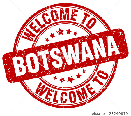 welcome to Botswana red round vintage stamp welcome to Botswana red round vintage stamp 23240859
