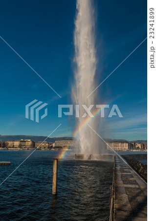 Giant fountain in Geneva 23241899
