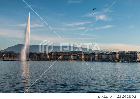 Clean lake in Geneva 23241902