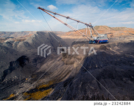 Coal mining in open pit 23242884