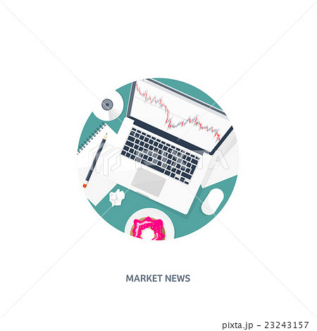 Vector illustration. Flat background. Market trade Vector illustration. Flat background. Market trade 23243157