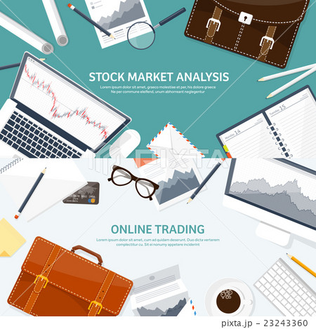 Vector illustration. Flat background. Market trade Vector illustration. Flat background. Market trade 23243360