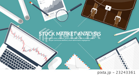 Vector illustration. Flat background. Market trade 23243361