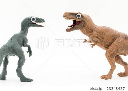 目玉シール・ヴェロキラプトルとティラノサウルス:wiggly-eyed dinasaurs 23243427