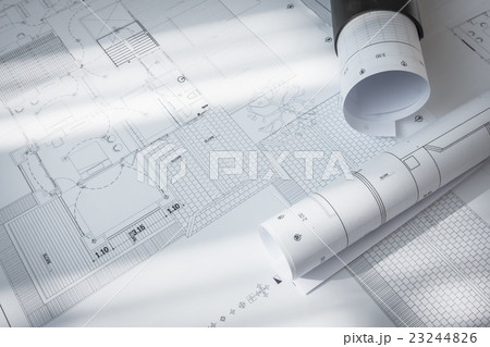 Construction plans of architectural project . Construction plans of architectural project . 23244826
