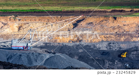Coal mining in open pit 23245829