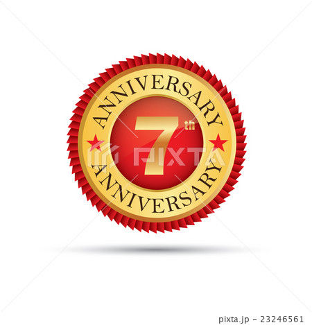 Seven Years Anniversary Logoのイラスト素材