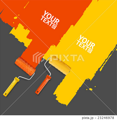 Roller Brush Painting Banner. Vector Roller Brush Painting Banner. Vector 23246978