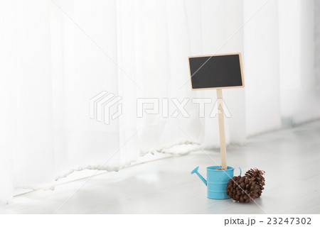Small wooden framed blank blackboard  23247302