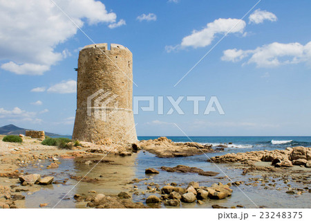 watchtower on the sea in Sardinia 23248375