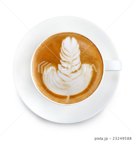 Top view latte art coffee Top view latte art coffee 23249588