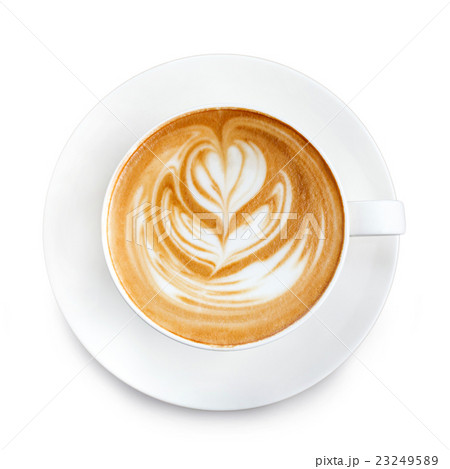 Top view latte art coffee Top view latte art coffee 23249589