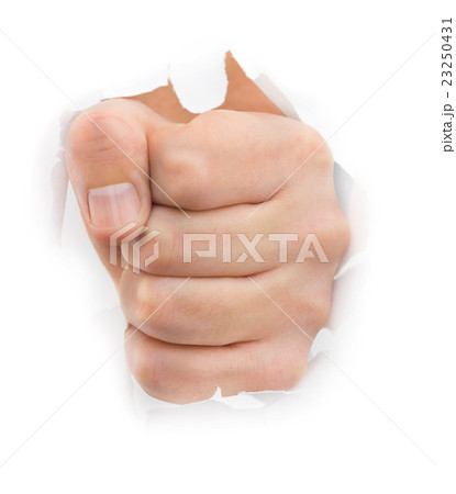 Fist punching paper 23250431