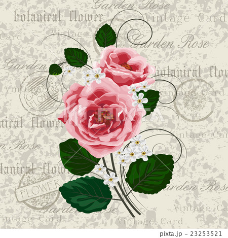 Vintage card with flowers Vintage card with flowers 23253521
