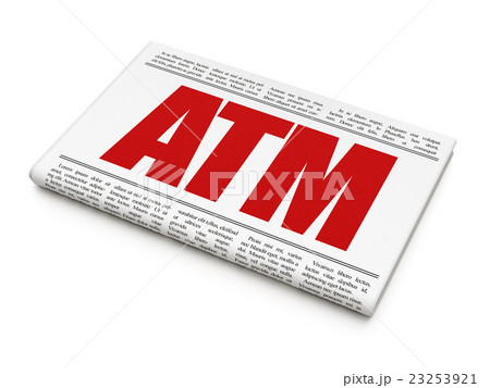 Money concept: newspaper headline ATM 23253921