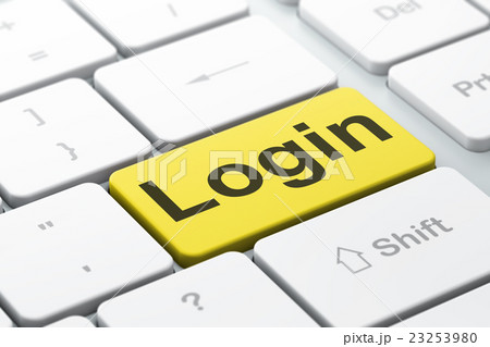Security concept: Login on computer keyboard 23253980