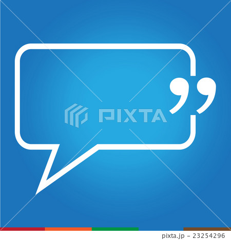 Quotation Mark Speech Bubble sign icon 23254296
